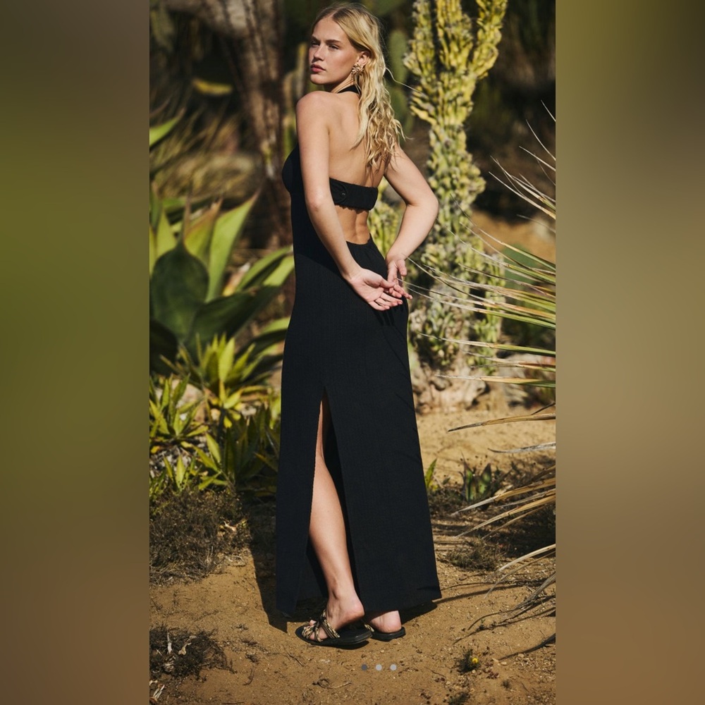NWT Free People XS Free-est Make It Mod Maxi Dress in Black New $98 retail - Picture 2 of 6
